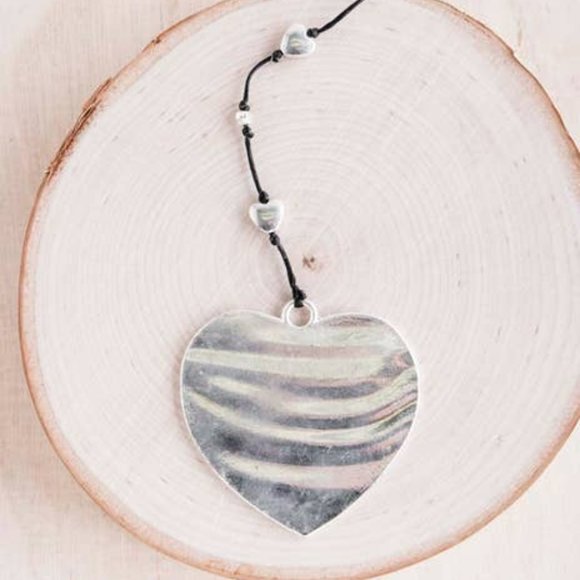 Bali Queen Jewelry Silver Hammered Heart Long Necklace Poshmark